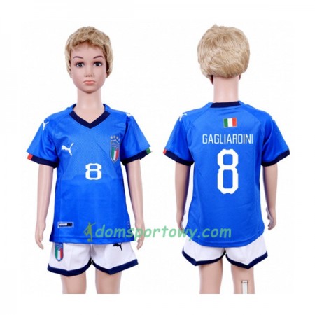 Koszulka Włochy Gagliardini 8 Dziecięcy Domowe Koszulki Piłkarskie 2018 Krótki Rękaw